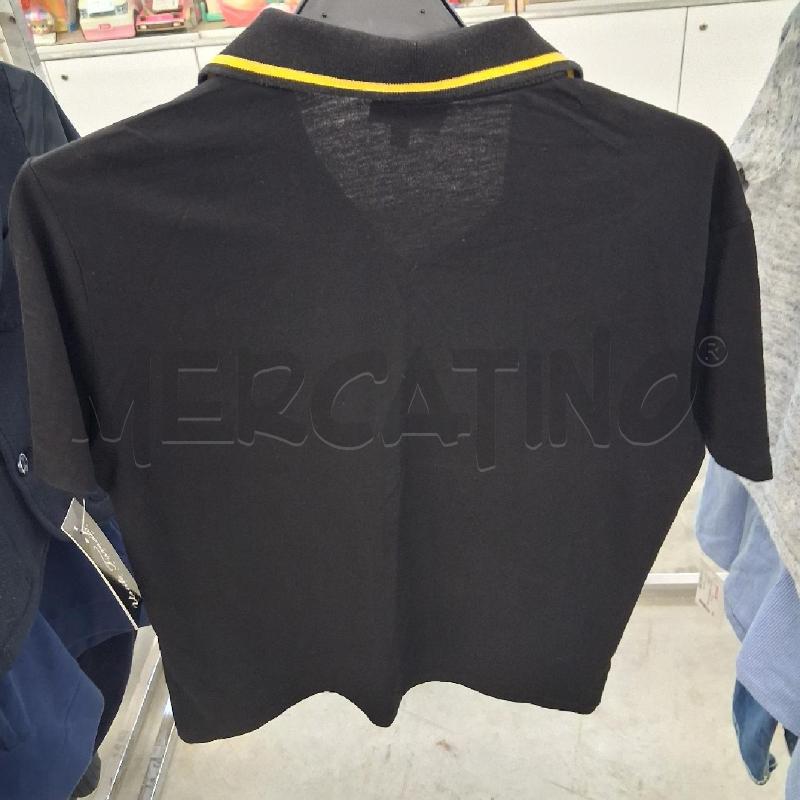 MAGLIA BAMBINO NERA ARMANI COLLETTO RIGHE GIALLE  | Mercatino dell'Usato San giorgio del sannio 2