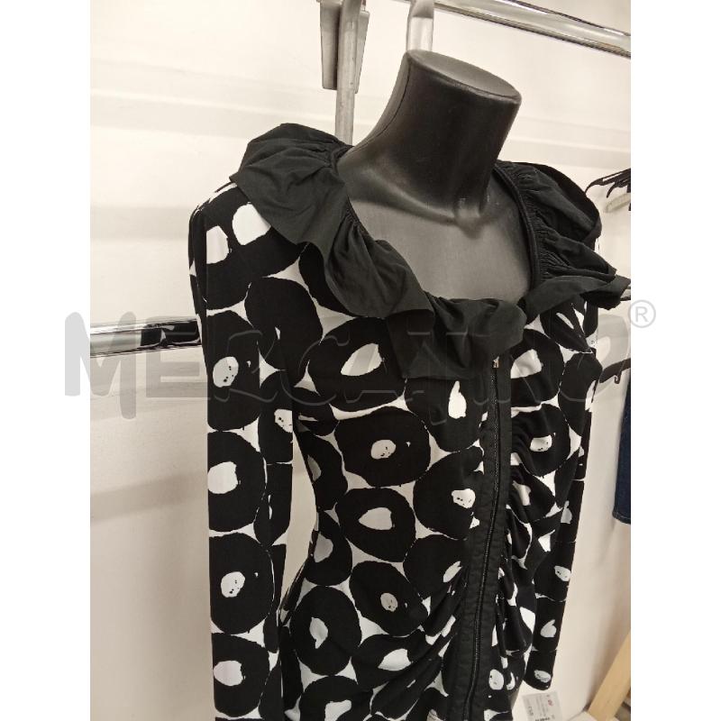 MAGLIA DONNA NERA CERCHI BIANCHI COLLETTO BALZA JOSEPH RIBKOFF | Mercatino dell'Usato San giorgio del sannio 2