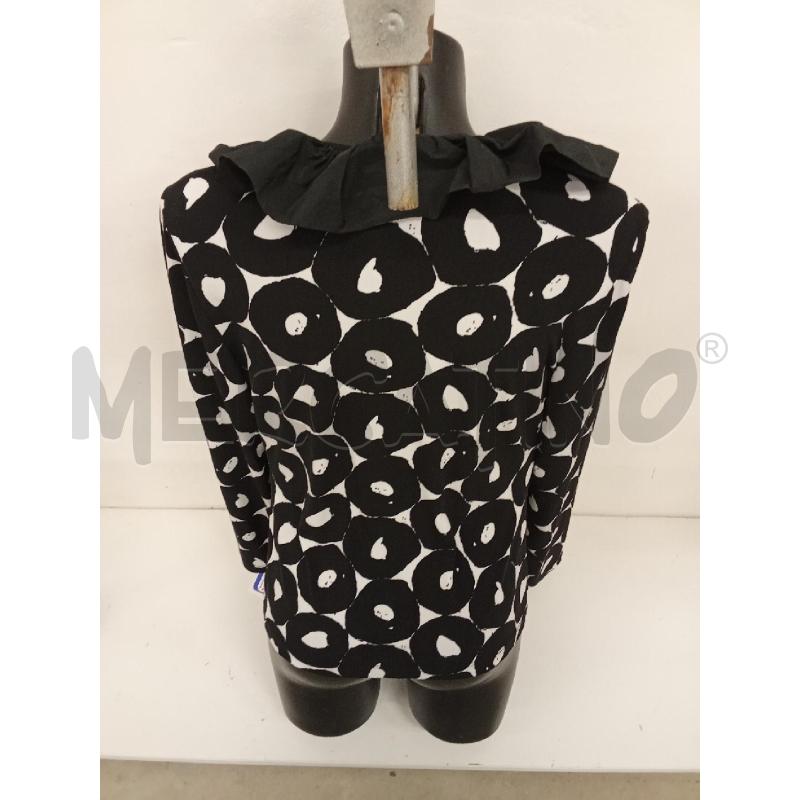 MAGLIA DONNA NERA CERCHI BIANCHI COLLETTO BALZA JOSEPH RIBKOFF | Mercatino dell'Usato San giorgio del sannio 4