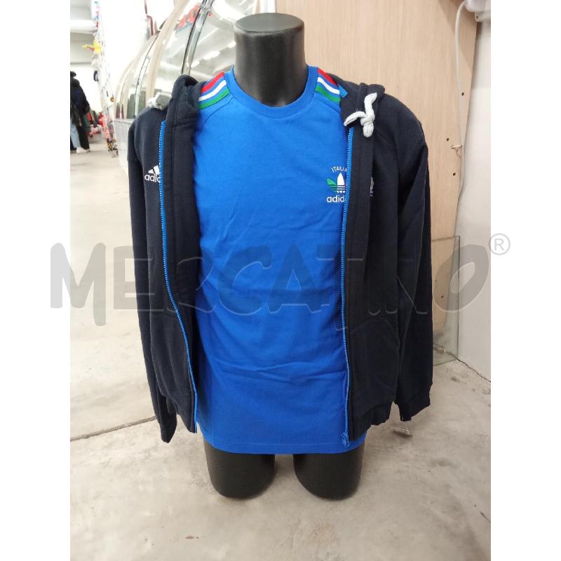 MAGLIA UOMO BLU ADIDAS ITALIA + FELPA  | Mercatino dell'Usato San giorgio del sannio 1