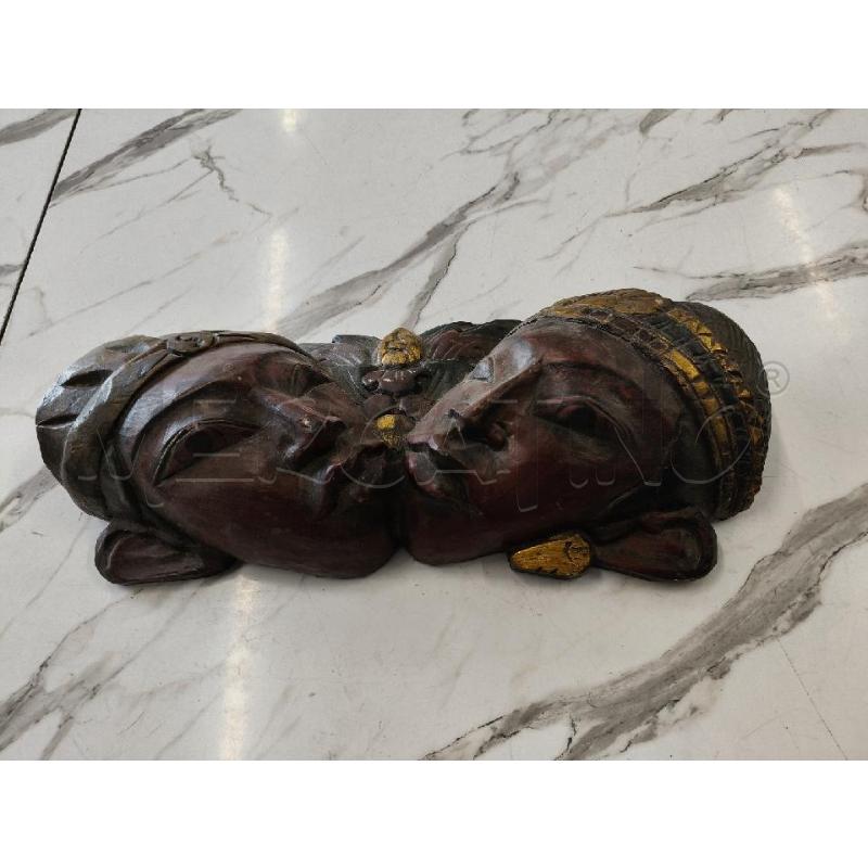 MASCHERA LEGNO VOLTI ETNICA | Mercatino dell'Usato San giorgio del sannio 1