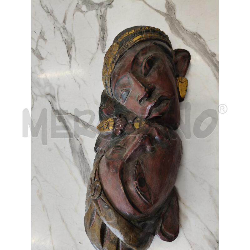 MASCHERA LEGNO VOLTI ETNICA | Mercatino dell'Usato San giorgio del sannio 2