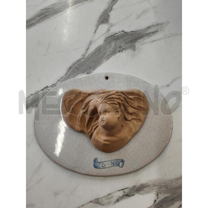 MATTONELLA OVALE TERRACOTTA RILIEVO G-N  | Mercatino dell'Usato San giorgio del sannio 1