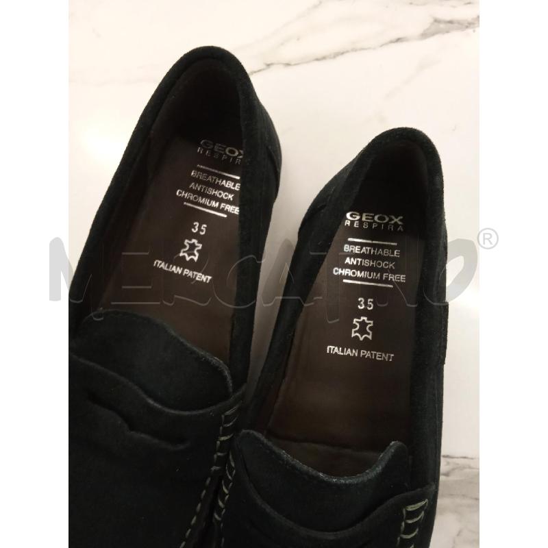 MOCASSINI DONNA VELLUTINO BLU SCURO GEOX  | Mercatino dell'Usato San giorgio del sannio 4