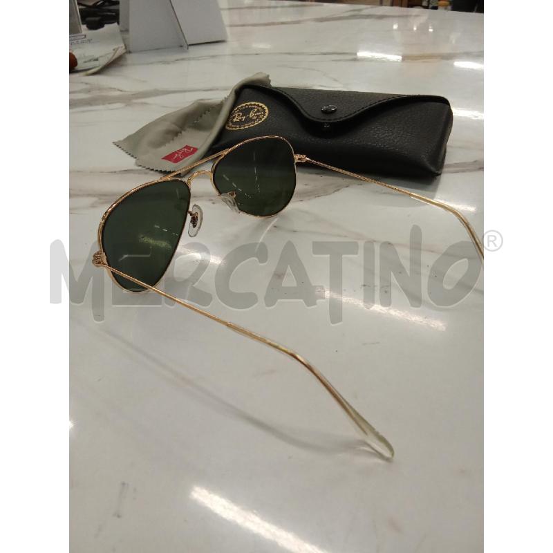 OCCHIALI BAMBINO RAYBAN AVIATOR LENTE NERA MONTATURA DORATA + CUSTODIA | Mercatino dell'Usato San giorgio del sannio 3