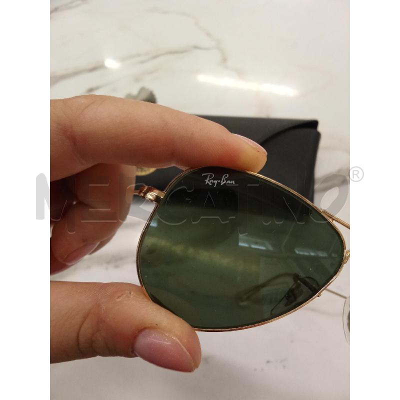 OCCHIALI BAMBINO RAYBAN AVIATOR LENTE NERA MONTATURA DORATA + CUSTODIA | Mercatino dell'Usato San giorgio del sannio 4