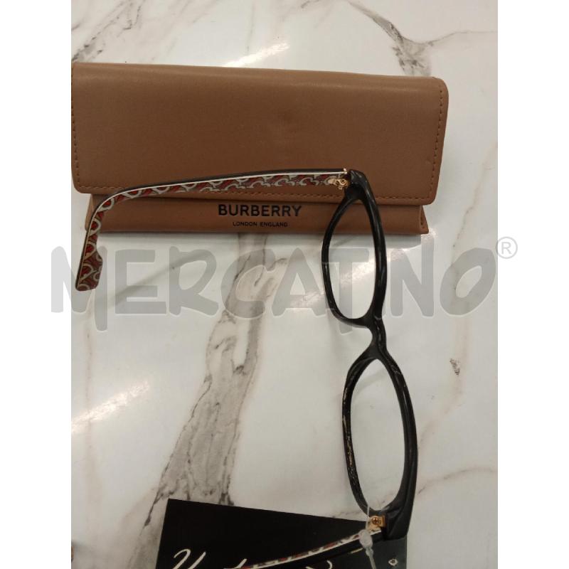 OCCHIALI MONTATURA NERA STECCA BEIGE BIANCA BURBERRY   | Mercatino dell'Usato San giorgio del sannio 2