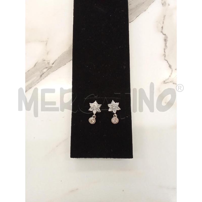 ORECCHINI DONNA LUCA BARRA ARGENTATI LOBO FIORI CON STRASS | Mercatino dell'Usato San giorgio del sannio 1