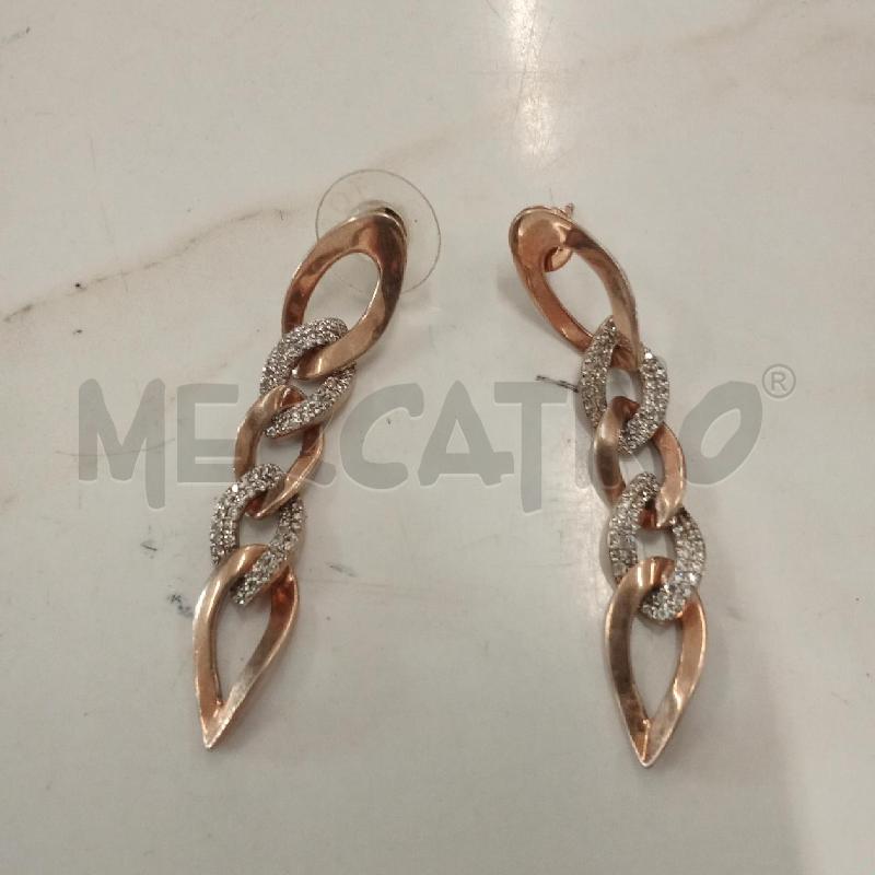 ORECCHINI PENDENTI ROSATO CON STRASS A. | Mercatino dell'Usato San giorgio del sannio 1