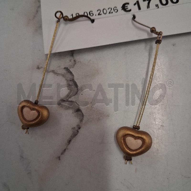 ORECCHINI THUN PENDENTI CUORE GIALLO | Mercatino dell'Usato San giorgio del sannio 1