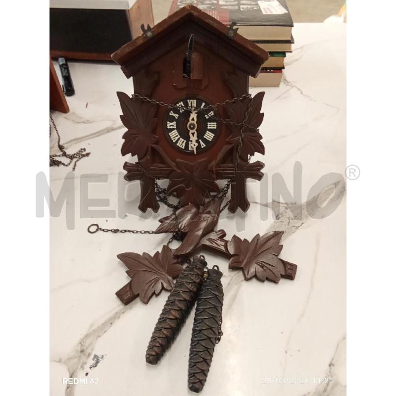 OROLOGIO A CUCÙ CON PESI FOGLIE  | Mercatino dell'Usato San giorgio del sannio 1
