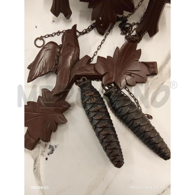 OROLOGIO A CUCÙ CON PESI FOGLIE  | Mercatino dell'Usato San giorgio del sannio 4