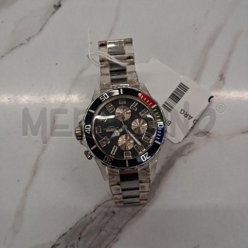 OROLOGIO DA POLSO ARGENTATO INS TRASPARENTE QUAD NERO COSS | Mercatino dell'Usato San giorgio del sannio 1