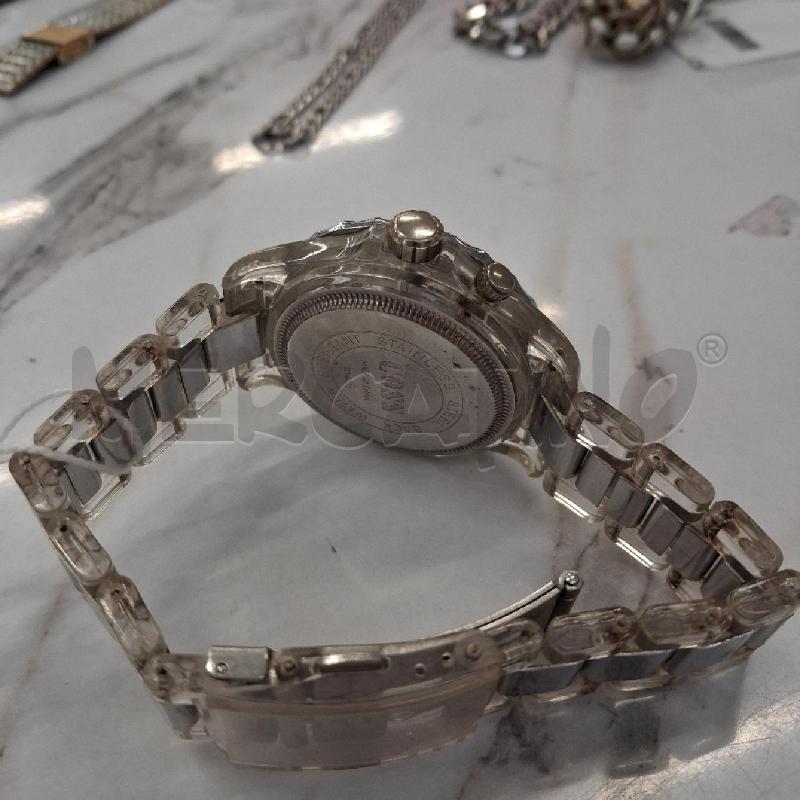 OROLOGIO DA POLSO ARGENTATO INS TRASPARENTE QUAD NERO COSS | Mercatino dell'Usato San giorgio del sannio 2