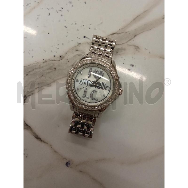 OROLOGIO DA POLSO ARGENTATO JUST CAVALLI STRASS MANCANTE  | Mercatino dell'Usato San giorgio del sannio 1