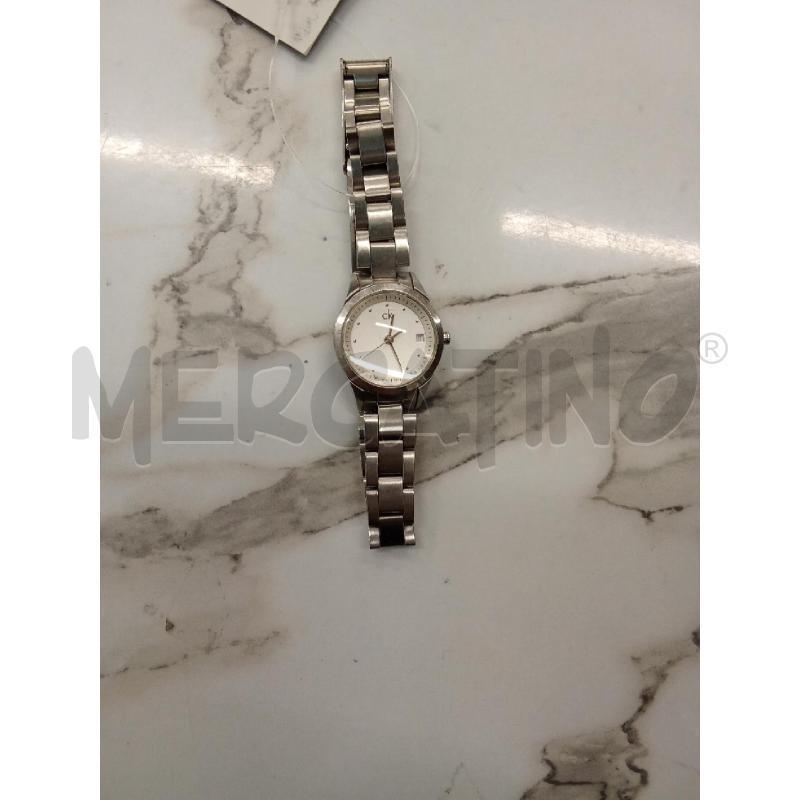 OROLOGIO DA POLSO CALVIN KLEIN GRIGIO QUADRANTE BIANCO NO NUMERI PICCOLI GRAFFI | Mercatino dell'Usato San giorgio del sannio 1