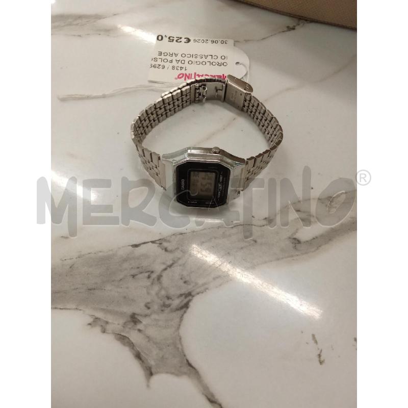 OROLOGIO DA POLSO CASIO CLASSICO ARGENTATO  | Mercatino dell'Usato San giorgio del sannio 2