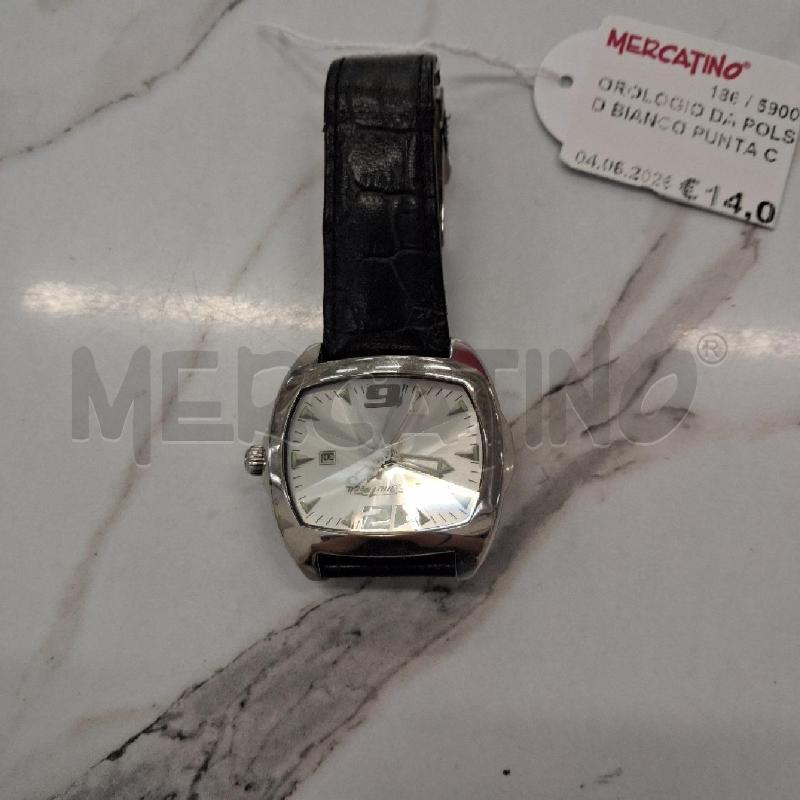 OROLOGIO DA POLSO QUAD BIANCO PUNTA CINTURINO NERO CHRONOTECH | Mercatino dell'Usato San giorgio del sannio 1