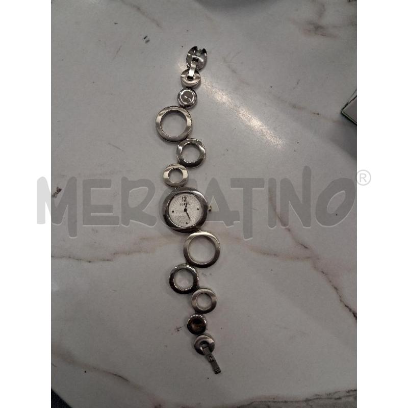 OROLOGIO FOSSIL ARGENTATO QUAD BIANCO CINTURINO CERCHI | Mercatino dell'Usato San giorgio del sannio 1