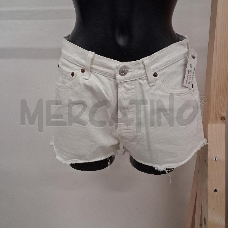 PANTALONCINO DONNA BIANCO SFRANGIATO  LEVIS | Mercatino dell'Usato San giorgio del sannio 1