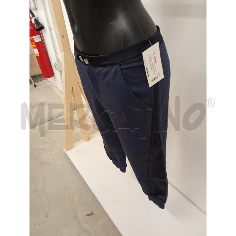 PANTALONE DONNA BLU STRISCE LATERALI IN RASO BLU  | Mercatino dell'Usato San giorgio del sannio 2