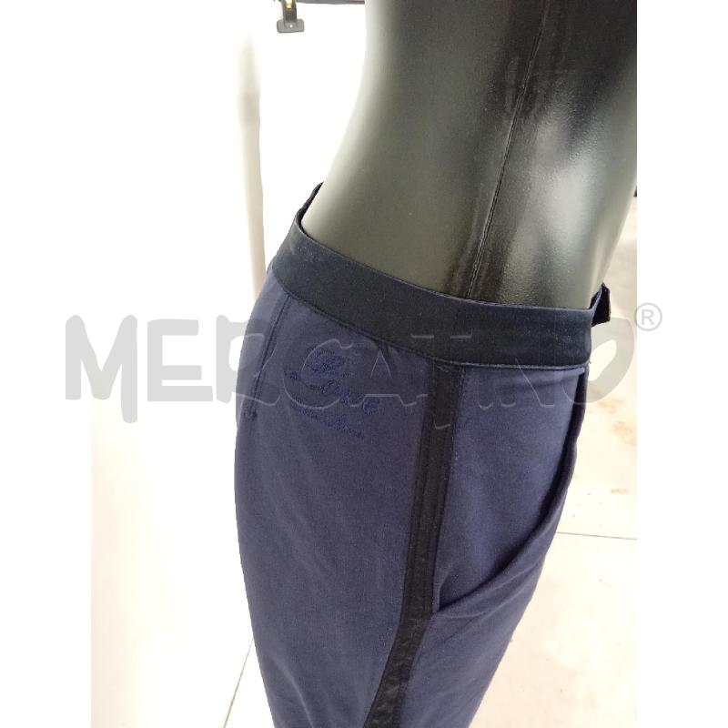 PANTALONE DONNA BLU STRISCE LATERALI IN RASO BLU  | Mercatino dell'Usato San giorgio del sannio 3