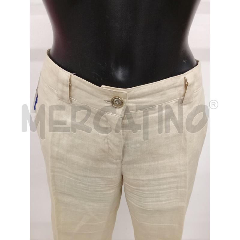PANTALONE DONNA DORATO LAMINATO CAMOMILLA DRITTO  | Mercatino dell'Usato San giorgio del sannio 3