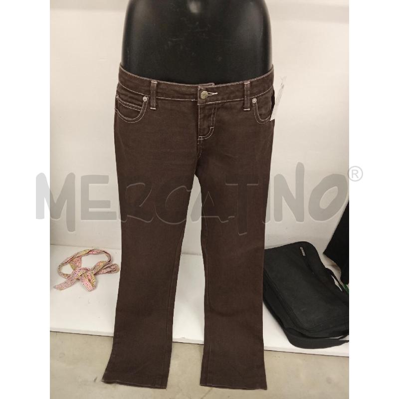 PANTALONE DONNA MARRONE CUCITURE BIANCHE ATOS LOMBARDINI  | Mercatino dell'Usato San giorgio del sannio 1