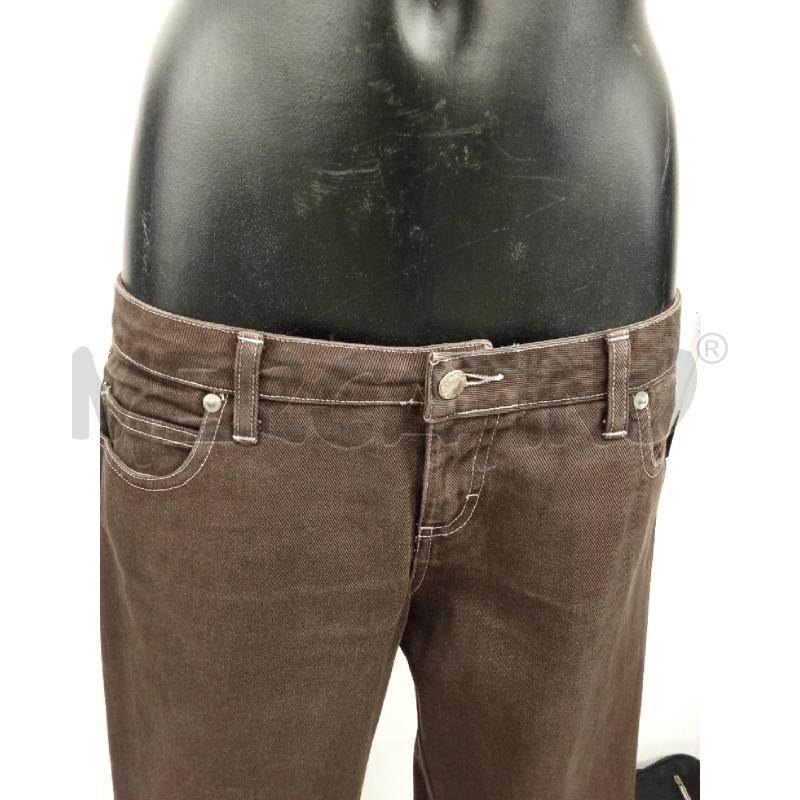 PANTALONE DONNA MARRONE CUCITURE BIANCHE ATOS LOMBARDINI  | Mercatino dell'Usato San giorgio del sannio 2