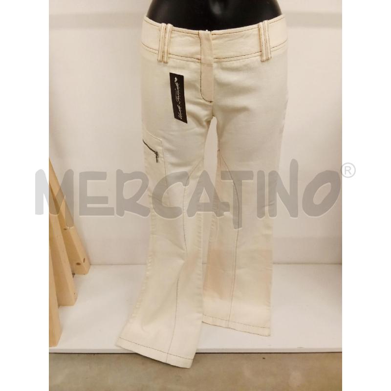 PANTALONE DONNA MAX E CO BEIGE DET.ROSSO  | Mercatino dell'Usato San giorgio del sannio 1