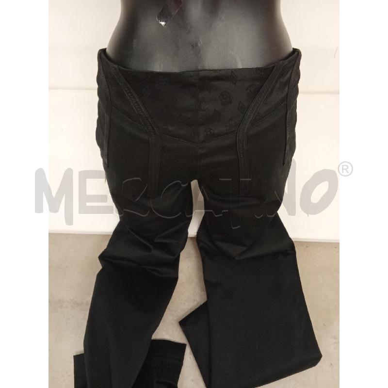 PANTALONE DONNA NERO CON LOGHI FASCIA RASO VITA BASSA  | Mercatino dell'Usato San giorgio del sannio 2