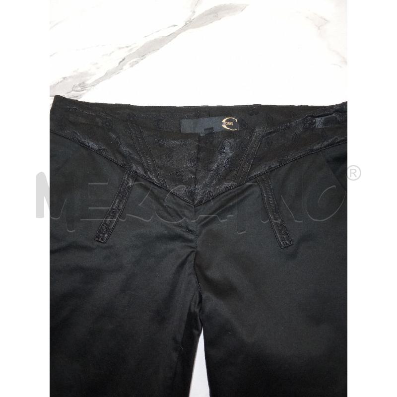 PANTALONE DONNA NERO CON LOGHI FASCIA RASO VITA BASSA  | Mercatino dell'Usato San giorgio del sannio 5