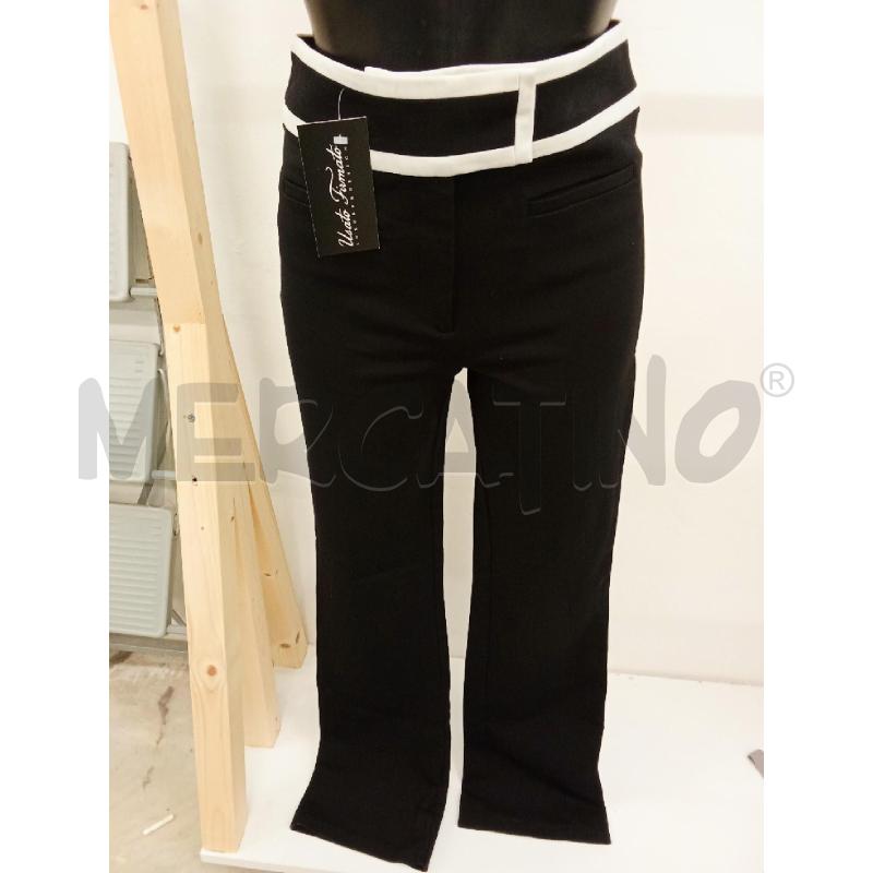 PANTALONE DONNA NERO MAX E CO BANDE BIANCHE  | Mercatino dell'Usato San giorgio del sannio 1