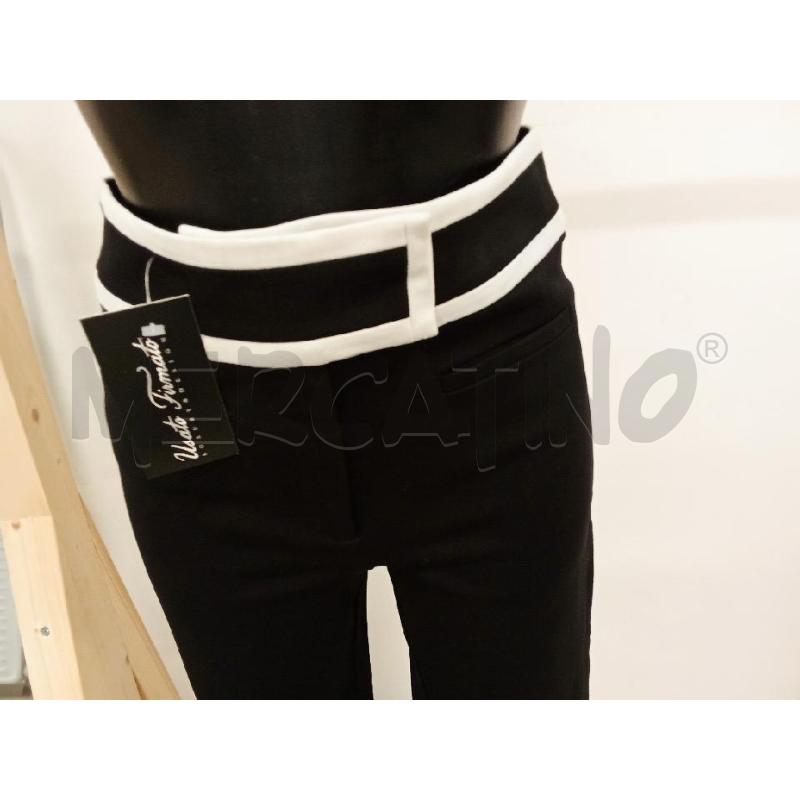 PANTALONE DONNA NERO MAX E CO BANDE BIANCHE  | Mercatino dell'Usato San giorgio del sannio 2