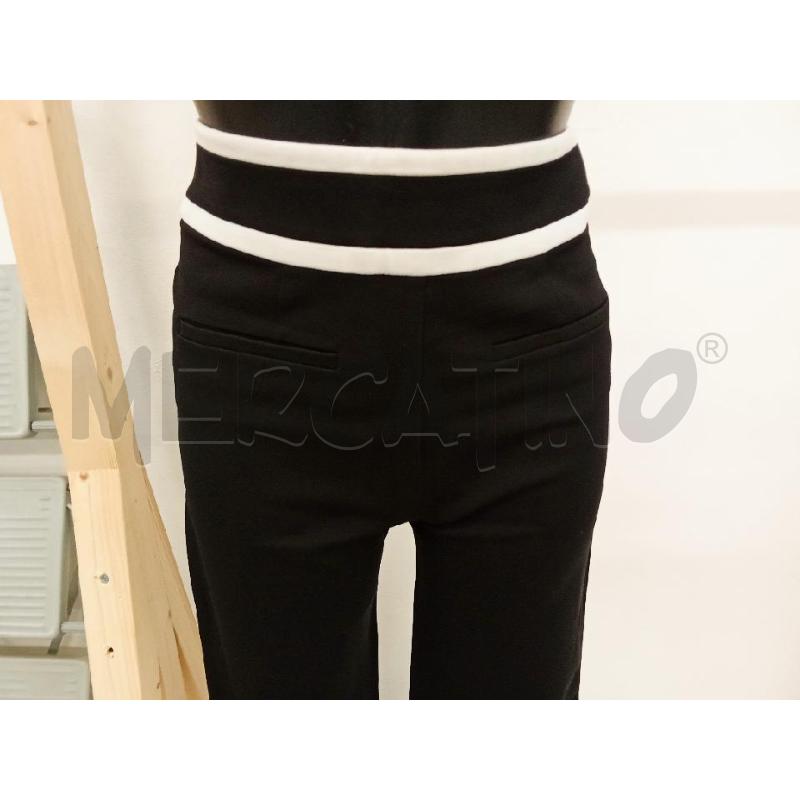 PANTALONE DONNA NERO MAX E CO BANDE BIANCHE  | Mercatino dell'Usato San giorgio del sannio 4
