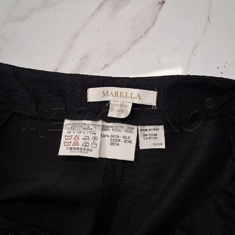PANTALONE DONNA NERO SETA MARELLA | Mercatino dell'Usato San giorgio del sannio 4