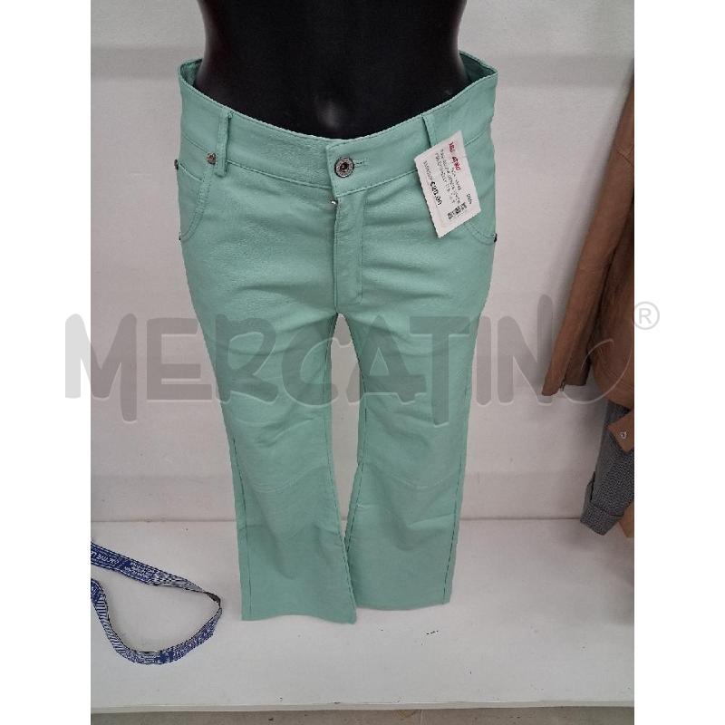 PANTALONE DONNA TURCHESE ECOPELLE PLEASE  | Mercatino dell'Usato San giorgio del sannio 1