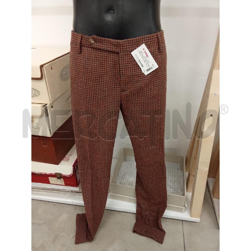 PANTALONE UOMO ARANCIONE SCACCHI NERI ENTRE AMIS  | Mercatino dell'Usato San giorgio del sannio 1
