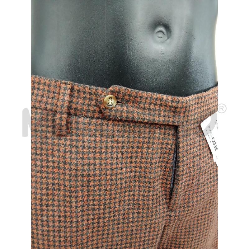 PANTALONE UOMO ARANCIONE SCACCHI NERI ENTRE AMIS  | Mercatino dell'Usato San giorgio del sannio 2