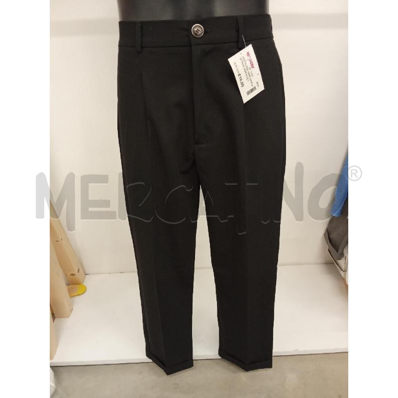 PANTALONE UOMO NERO BOTTONE MARRONE VITA ALTA MOLLA SOLDIER  | Mercatino dell'Usato San giorgio del sannio 1