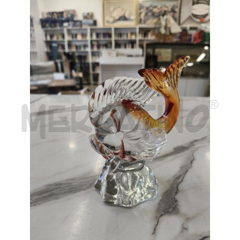 PESCIOLINO VETRO MURANO SFUMATURE ARANCIO  | Mercatino dell'Usato San giorgio del sannio 1