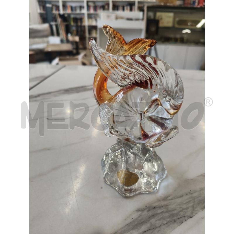 PESCIOLINO VETRO MURANO SFUMATURE ARANCIO  | Mercatino dell'Usato San giorgio del sannio 2