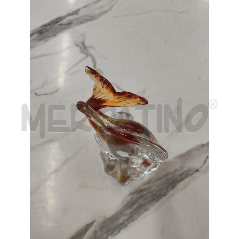 PESCIOLINO VETRO MURANO SFUMATURE ARANCIO  | Mercatino dell'Usato San giorgio del sannio 3