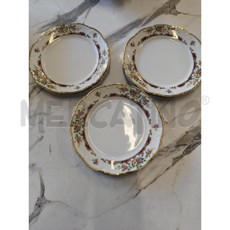 PIATTINI PZ. 6 DOLCE BAVARIA DECORO FIORI DORATO | Mercatino dell'Usato San giorgio del sannio 3