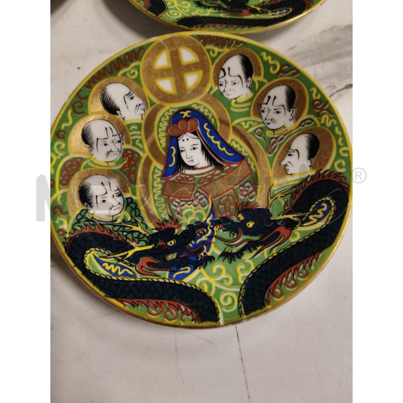 PIATTINI PZ. 6 PORCELLANA FINE CHINA DRAGO KANNON  | Mercatino dell'Usato San giorgio del sannio 2