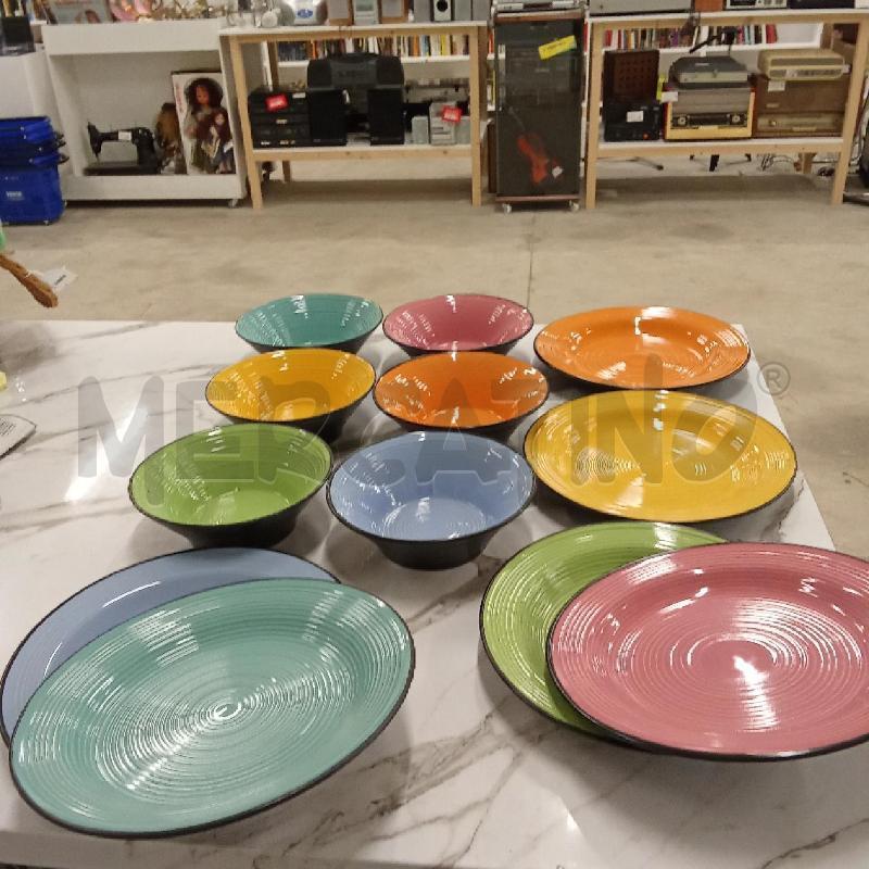 PIATTI PZ 6 COLORATI DEAGOUMET  | Mercatino dell'Usato San giorgio del sannio 1