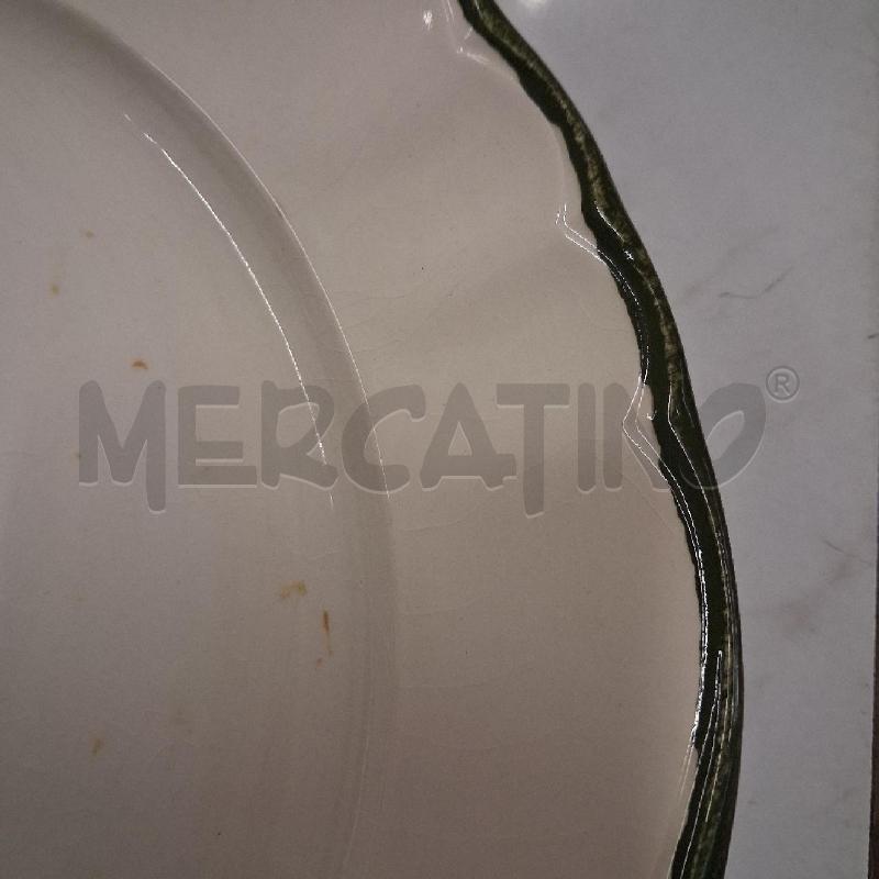 PIATTO CERAMICA PAGNOSSINI RIGO VERDE ALBERO FIORI ROSSI  | Mercatino dell'Usato San giorgio del sannio 4