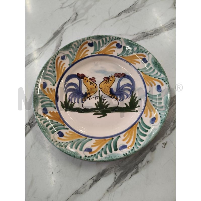 PIATTO CERAMICA PUGLIESE GALLI | Mercatino dell'Usato San giorgio del sannio 1