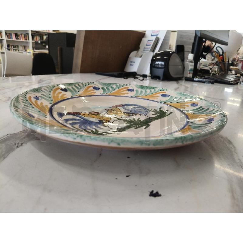 PIATTO CERAMICA PUGLIESE GALLI | Mercatino dell'Usato San giorgio del sannio 3