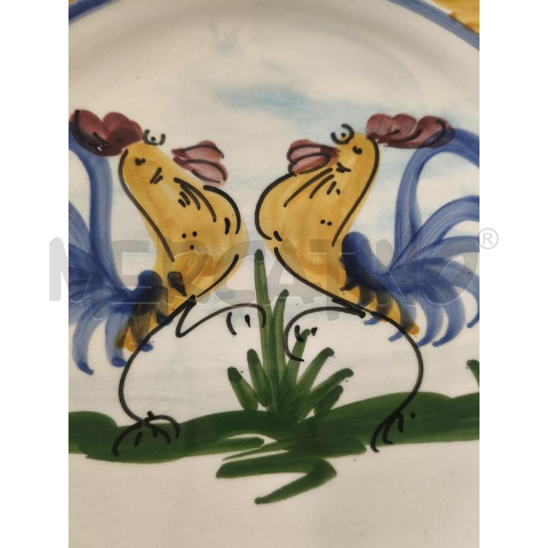 PIATTO CERAMICA PUGLIESE GALLI | Mercatino dell'Usato San giorgio del sannio 4